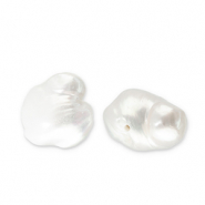 S&uuml;sswasser Perlen Flat Round Natural white