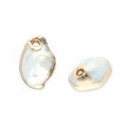 S&uuml;sswasser Perlen Charm Natural white-gold