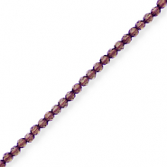 Facetten Top Glas Perlen Aubergine purple