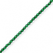 Facetten Top Glas Perlen Emerald green