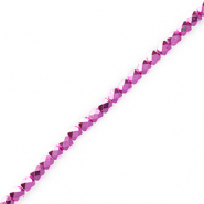 Facetten Top Glas Perlen Metallic fuchsia pink