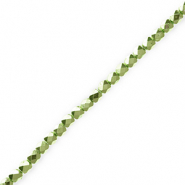 Facetten Top Glas Perlen Metallic light green