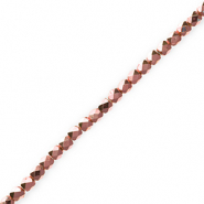 Facetten Top Glas Perlen Metallic vintage pink