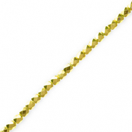 Facetten Top Glas Perlen Metallic gold