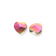 Facetten Perlen Fashion Heart Silver-AB coating