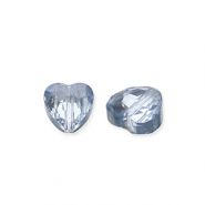 Facetten Perlen Fashion Heart Blue-pearl shine coating