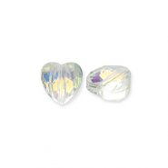 Facetten Perlen Fashion Heart Transparent-AB coating