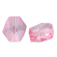 Facetten Perlen Fashion Hexagon Pink
