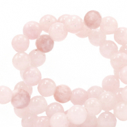 Naturstein Perlen Marmor und Calcit 4mm Ligt rose