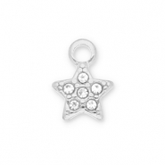 Anh&auml;nger aus Stainless Steel - Rostfreiem Stahl Star with Strass Silver-transparent