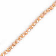 Facetten Top Glas Perlen Round 3mm Peachy orange