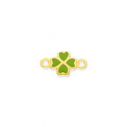 Anhänger Metall DQ Connector Clover Gold-green (Nickelfrei)
