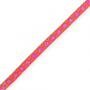 BY31® Schmucktextband "Congrats" Neon pink-magenta pink-gold