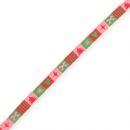 BY31® Schmucktextband Christmas Light pink-red-green-gold