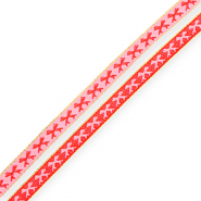 BY31® Schmucktextband Bows Light pink-red-gold