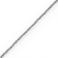 Perlen aus H&auml;matit Rondelle Silver