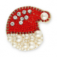 Broschen Santa Red-white-gold-transparent