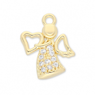 TQ Metall Brass Anh&auml;nger Angel Gold-transparent