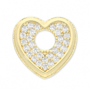 TQ Metall Brass Anh&auml;nger Heart Gold-transparent