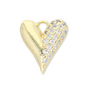 TQ Metall Brass Anh&auml;nger Heart Gold-transparent