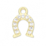 TQ Metall Brass Anh&auml;nger Horseshoe Gold-transparent