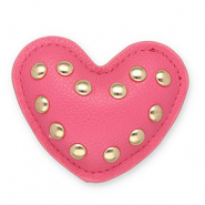 Statement hangers mit Nieten Heart Dark pink-gold