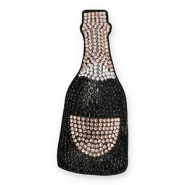Statement hangers mit Strass Bottle champagne Black-rose gold-crystal