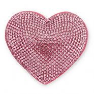Statement hangers mit Strass Heart Light pink