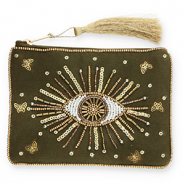 Etui Eye of Providence Dark olive green-gold-white