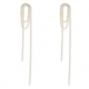 Eco-brass&reg; nachhaltiges Messing Ohrringe / Ohrstecker mit Strass Gold-crystal