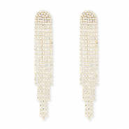 Eco-brass&reg; nachhaltiges Messing Ohrringe / Ohrstecker mit Strass Gold-crystal