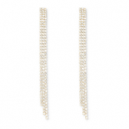 Eco-brass&reg; nachhaltiges Messing Ohrringe / Ohrstecker mit Strass Gold-crystal