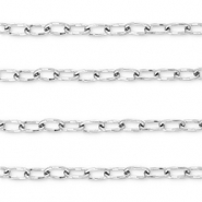 Zubeh&ouml;r aus Stainless Steel - Rostfreiem Stahl Gliederkette Oval Silver