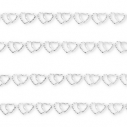 Zubeh&ouml;r aus Stainless Steel - Rostfreiem Stahl Gliederkette Hearts Silver