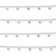 Zubeh&ouml;r aus Stainless Steel - Rostfreiem Stahl Gliederkette with Coins Silver
