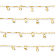 Zubeh&ouml;r aus Stainless Steel - Rostfreiem Stahl Gliederkette with Spheres Gold