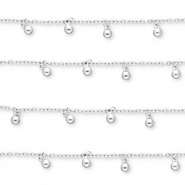 Zubeh&ouml;r aus Stainless Steel - Rostfreiem Stahl Gliederkette with Spheres Silver