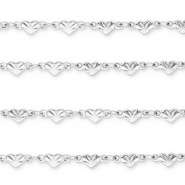 Zubeh&ouml;r aus Stainless Steel - Rostfreiem Stahl Gliederkette Heart Silver