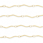 Zubeh&ouml;r aus Stainless Steel - Rostfreiem Stahl Gliederkette Waves Gold