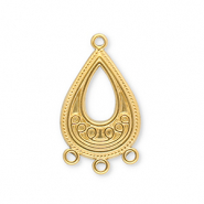 Zubeh&ouml;r aus Stainless Steel - Rostfreiem Stahl Anh&auml;nger Drop with 3 Loops Gold