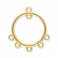 Zubeh&ouml;r aus Stainless Steel - Rostfreiem Stahl Anh&auml;nger Round with 6 Loops Gold