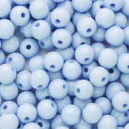 6 mm Perlen aus Acryl matt Icy blue