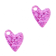 Anhänger Plexx Herz Glitzer Pink