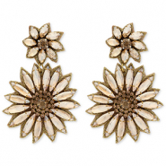Musthave Ohrringe / Ohrstecker mit Glasperlen Flowers Gold