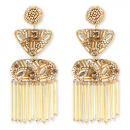 Musthave Ohrringe / Ohrstecker mit Glasperlen Gold