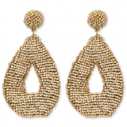 Musthave Ohrringe / Ohrstecker mit Glasperlen Drop Gold