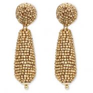 Musthave Ohrringe / Ohrstecker mit Glasperlen Drop Gold