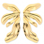 Stainless Steel - Rostfrei Stahl Ohrringe / Ohrstecker Wings Gold