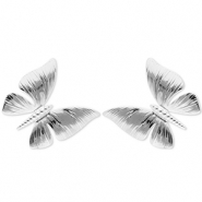 Stainless Steel - Rostfrei Stahl Ohrringe / Ohrstecker Butterfly Silver