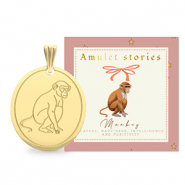 BY31® Anhänger aus Stainless Steel - Rostfreiem Stahl Monkey Gold